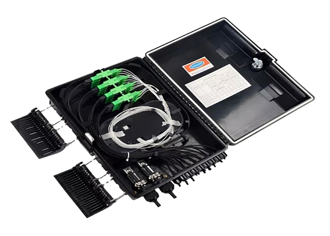 Zestaw sprzętu światłowodowego FTTH Box 16-rdzeniowa dystrybucja światłowodowa ABS Black Box IP65 0