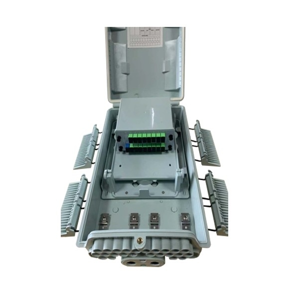 Chiny 24-portowa skrzynka rozdzielcza światłowodowa ABS IP 65 z metodą ścienną / słupową Wtyczka SC Splitter PLC 1