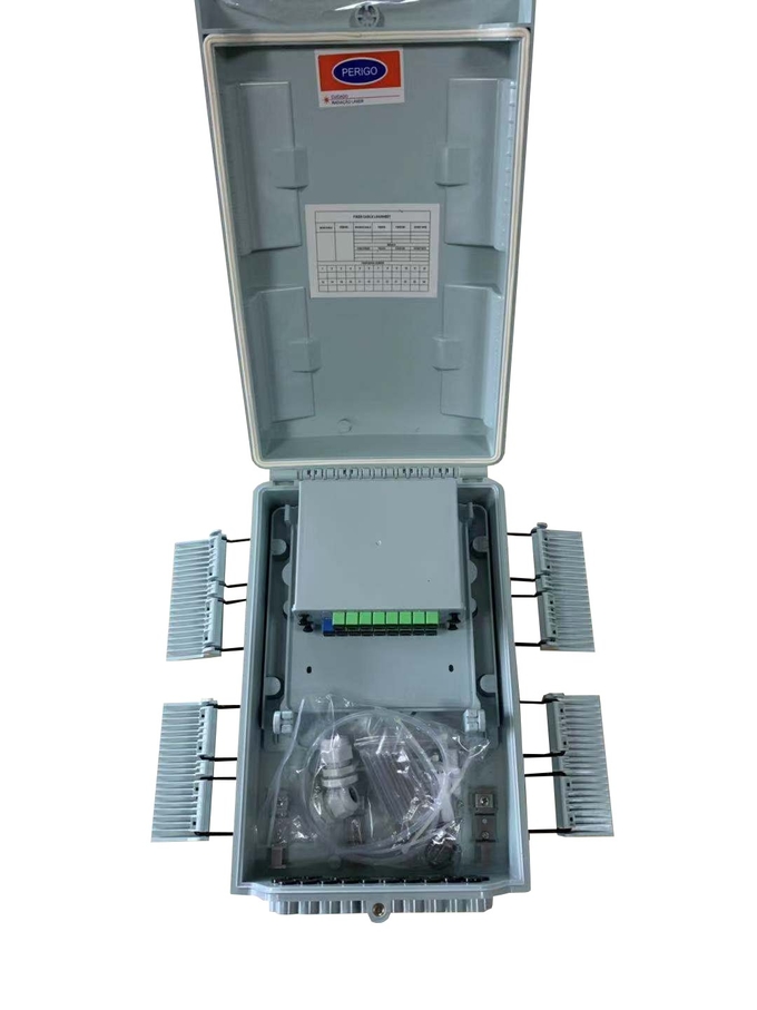 Chiny 24-portowa skrzynka rozdzielcza światłowodowa ABS IP 65 z metodą ścienną / słupową Wtyczka SC Splitter PLC 2