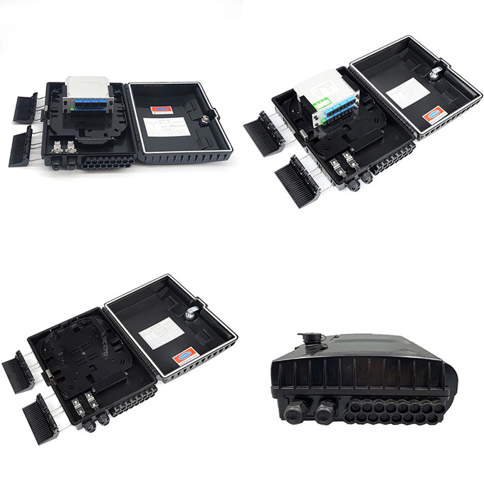 Zestaw sprzętu światłowodowego FTTH Box 16-rdzeniowa dystrybucja światłowodowa ABS Black Box IP65 5