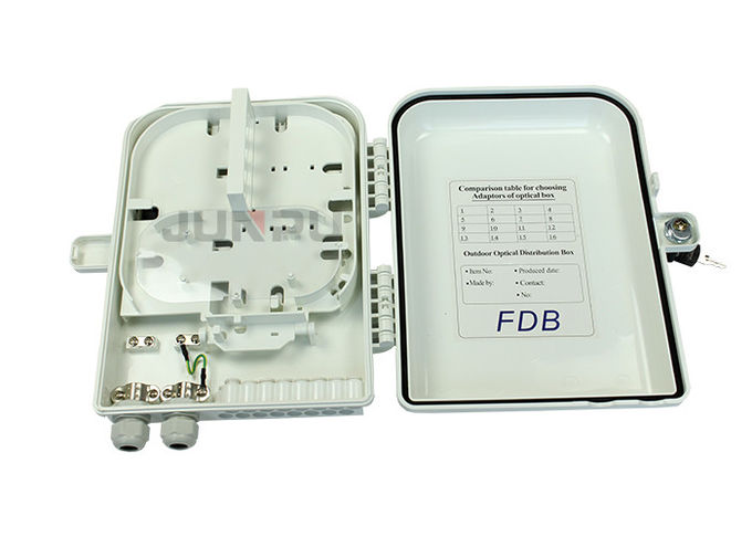 Ftth Zewnętrzna skrzynka rozdzielcza, światłowodowa skrzynka rozdzielcza biała PC + materiał ABS 0