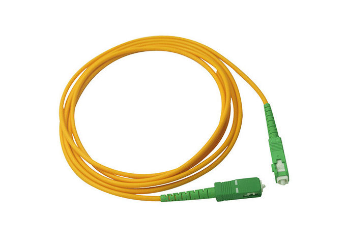 Zielony kabel światłowodowy SC APC, opancerzony kabel światłowodowy 0